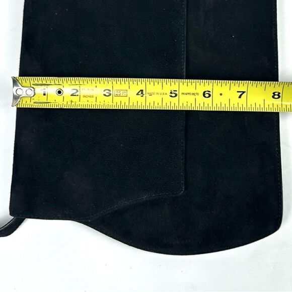 Salvatore Ferragamo Black Suede Purse Shoulder Bag Clutch Vintage Italy - Picture 13 of 14